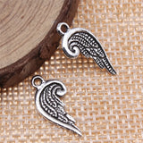 20pcs 19x10mm 2 Colors Antique Bronze Color Antique Silver Color Angel Wings Charms For DIY Jewelry Making