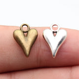10pcs 16x11mm 2 Colors Antique Bronze Color Antique Silver Color 3D Heart Charms For DIY Jewelry Making