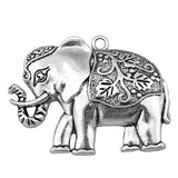 1pcs 74x50mm 2 Colors Antique Bronze Color Antique Silver Color Elephant Charms For DIY Jewelry Making