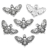 25pcs 6 Color moth Charm Bracelet Necklace DIY Jewelry Handmade Accessories 20*13mm