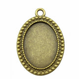 4pcs Fit 18x25mm 2 Colors Oval Simple Style Cameo Cabochon Base Setting For DIY Jewelry Making Handmade Jewelry Findings