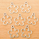 40pcs 6 colors flower petal Zinc alloy Charms for Jewelry Making Fashion Earrings Pendants Necklaces Bracelet Accessories DIY