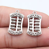 10pcs 24x14mm 2 Colors Antique Silver Color Gold Color Chinese Style Abacus Charm For DIY Jewelry Making