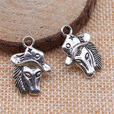 10pcs 23x16mm 2 Colors Antique Bronze Color Antique Silver Color Double Sided Cowboy Hat Horse Head Charms