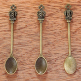 5pcs 5 Colors tableware Spoon fork Dining knife Charms DIY Jewelry Findings Pendants For Necklace Jewelry Making 60*7mm J491