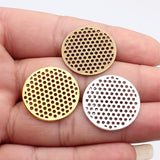 10pcs 25x25x1.1mm 3 Colors Multi-Hole Round Plate Accessories