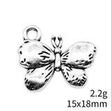 10pcs 15x18mm 2 Colors Antique Bronze Color Antique Silver Color Butterfly Charms For DIY Jewelry Making