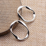 10pcs 25x20mm 5 Colors Irregular Hollow Twisted Geometric Elliptical Circle Charms For DIY Jewelry Making