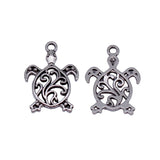 20pcs 21x15mm 2 Colors Antique Silver Color Antique Gold Color Turtles Charms For DIY Jewelry Making