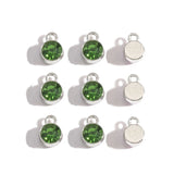 20pcs Colorful 10*7mm Birthstone Crystal Birthstone Charms Floating Charms for Handmade Birthday Jewelry Diy Accessories W483