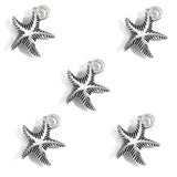 30Pcs 4 Colors Alloy starfish charm For Bracelets Necklaces Pendant Diy Handmade Jewelry Making 16*14mm D702