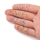 2pcs Stainless Steel Initial Alphabet DIY Jewelry Charms Wholesale A-Z Letter Necklace Making Pendant Never Fade S128