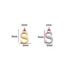 2pcs Stainless Steel Initial Alphabet DIY Jewelry Charms Wholesale A-Z Letter Necklace Making Pendant Never Fade S128