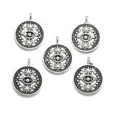 15pcs 5 Color Devil's Eye Charm for Necklace Keyring Pendant DIY Handmade Jewelry Accessories 15*18mm I1137
