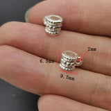 20-40pcs silver color Zinc Alloy Bead DIY big hole metal connector Beads Fits Charm Bracelets Necklaces Pendants making R224