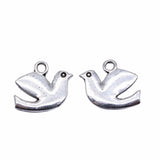 20pcs 12x16mm 2 Colors Antique Bronze Color Antique Silver Color Peace Dove Charms For DIY Jewelry Making