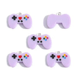 10Pcs Colorful Gaming Controller Resin Keychain Charms for Phone Cases 27.5*20mm Suitable for DIY Jewelry Making AccessoriesW580