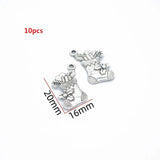 10-30pcs Christmas style charm snowman Santa Claus Gift box for Earring necklace Pendants DIY Handmade Craft Jewelry Making
