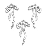 5 pcs High quality Spray paint Bow Charm Woman Earring Necklace Alloy Charms for Jewelry Making W279