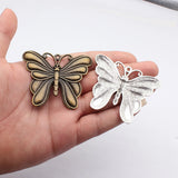 1pcs 68x56mm 2 Colors Antique Bronze Color Antique Silver Color Butterfly Charms For DIY Jewelry Making