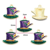 5pcs 10style Carnival Charms Alloy Mask Hat Carnival Pendants For DIY Bracelet Necklace Earrings Jewelry Making Accessories W4