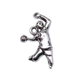 10Pcs /Lot Charms Sporter Volleyball Player 21x12mm Tibetan Silver Color Pendants Antique Jewelry Making DIY Handmade Craft