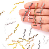 40pcs 7 Colors snake Charms For Bracelets Necklace Pendant DIY Handmade Jewelry Making accessories 4*23mm D9346