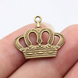 10pcs 27x24mm 3 Colors Antique Bronze Color Antique Silver Color Antique Gold Color Imperial Crown Charms