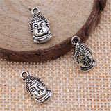 20pcs 16x8mm 2 Colors Antique Bronze Color Antique Silver Color Double Sided Buddha Charms For DIY Jewelry Making
