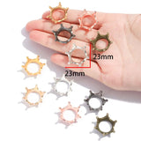 50Pcs 8 Colors Alloy Crown Design Accessories 23 * 23 * 8Mm DIY Necklace Bracelet Jewelry Production Materials Wholesale N239