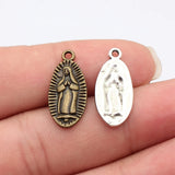 10pcs 23x11mm 2 Colors Antique Bronze Color Antique Silver Color Virgin Mary Charms For DIY Jewelry Making
