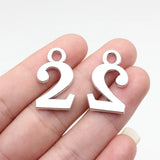10pcs 26x16mm 1 Colors Antique Silver Color Number 0 Charms For DIY Jewelry Making