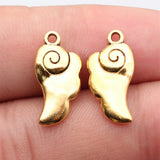 20pcs 20x10mm 2 Colors Antique Silver Color Antique Gold Color Angel Wings Charms For DIY Jewelry Making