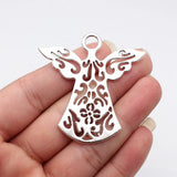 2pcs 58x56mm 4 Colors Kc Gold Color Angels Watching Over Me Charms For DIY Jewelry Making