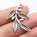 5pcs 39x30mm 2 Colors Antique Silver Color Gold Color Peace Olive Charms For DIY Jewelry Making