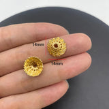 20-40pcs KC Alloy Flower Holder Partition Bead Cap Bead Holder Cap DIY Step Shaking Hairpin Hairpin Crown Accessories V149