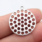 10pcs 28x25mm/33x30mm 5 Colors Multi-Hole Disc Charms For DIY Jewelry Making
