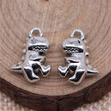 10pcs 12x15mm 2 Colors Antique Bronze Color Antique Silver Color Dinosaur Charms For DIY Jewelry Making