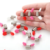 5pcs Sturdy Bead Spinner Loader Needle Large Eye Beading Needle and Beads End Charm for DIY Artistic Jewelry Designs V1037