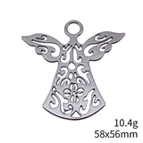 2pcs 58x56mm 4 Colors Kc Gold Color Angels Watching Over Me Charms For DIY Jewelry Making