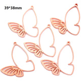 6 colors 10pcs Zinc alloy Simple and stylish Filigree Butterfly Hollow Charms DIY Necklace earrings Jewelry Accessories