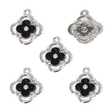 20Pcs Four-Leaf Clover Inlay Pendants for DIY Necklaces Bracelets Jewelry Making Keychains and Bag Charms W765