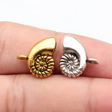 10pcs 16x12mm 2 Colors Antique Silver Color Antique Gold Color Conch Charms For DIY Jewelry Making