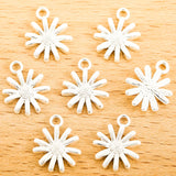 30pcs 7 colors sunflower Charms for Fashion Earrings Necklaces Bracelet Pendants DIY Jewelry Making Accessories 15*12mm Q1153