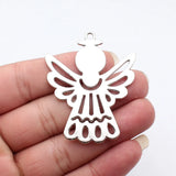 2pcs 57x46mm 5 Colors Angels Watching Over Me Charms For DIY Jewelry Making