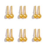 50pcs 6 Colors Mini tableware Spoon fork Dining knife Charms DIY Clothing luggage accessories Jewelry Making 21*3mm J511