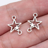 40pcs 15x11mm 2 Colors Star Connector Five-Pointed Star Connector For DIY Jewelry Making Handmade Jewelry Findings