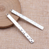 10pcs 63x6mm 4 Colors Hammer Pattern Long Wind Chime Charms Accessories
