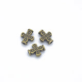 10pcs Antique Silver color Big Hole cross Beads Spacers Beads Fit European Charm Jewelry Accessories DIY Findings R190