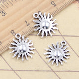 20 piezas dijes sol 17x15mm colgantes de Color plata tibetana fabricación de joyería antigua artesanía hecha a mano DIY